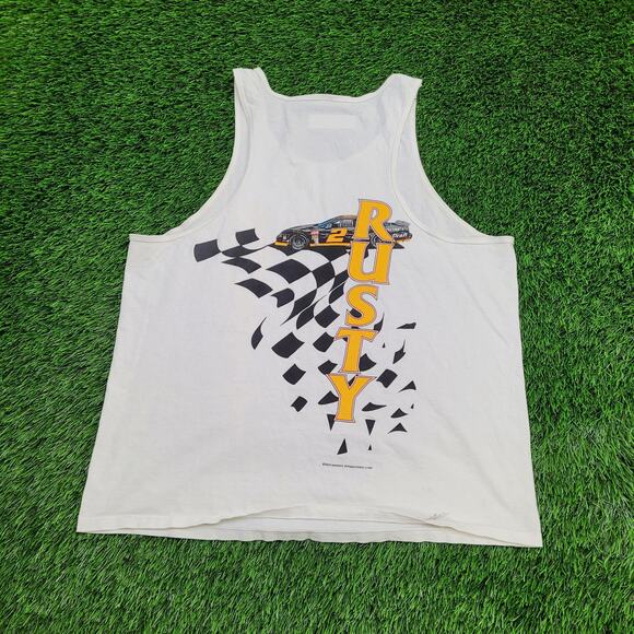 Vintage NASCAR Tank-Top Large 22x29 Rusty-Wallace - Picture 2 of 16